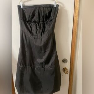 J. Crew Size 12 Feminine 100% Silk, Taffeta, Strapless Brown Linen Dress Lining